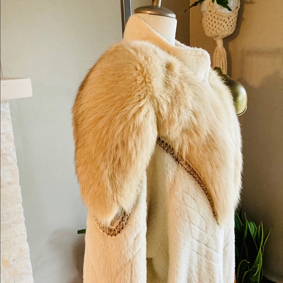 Rare Vintage Norma Lepofski Alpaca Wool & Fur Coat - Picture 7 of 16
